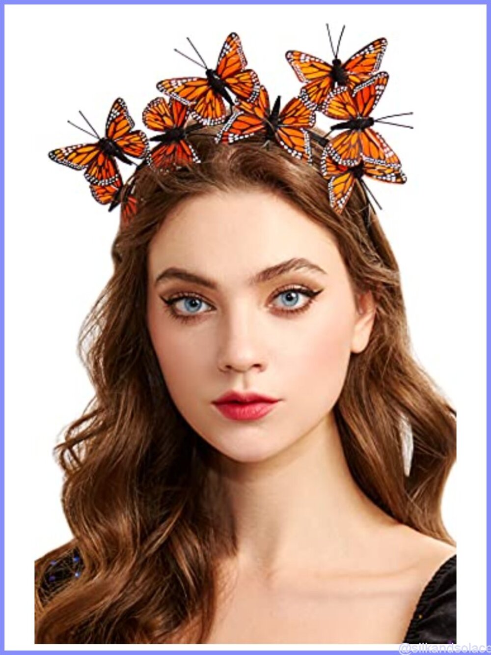 Handmade Boho Butterfly Fascinator Headband Lightweight Plastic Headpiece